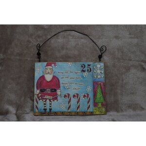 Christmas Walling Hanging Signs 2011 Lisa Kaus Silvestri Demdaco Ornaments Santa